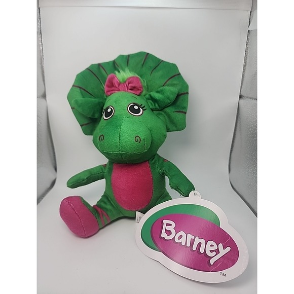 toy factory Other - Barney & Friends Plush Baby Bop Girl Dino Dinosaur Toy Factory Green 8inch ~New~